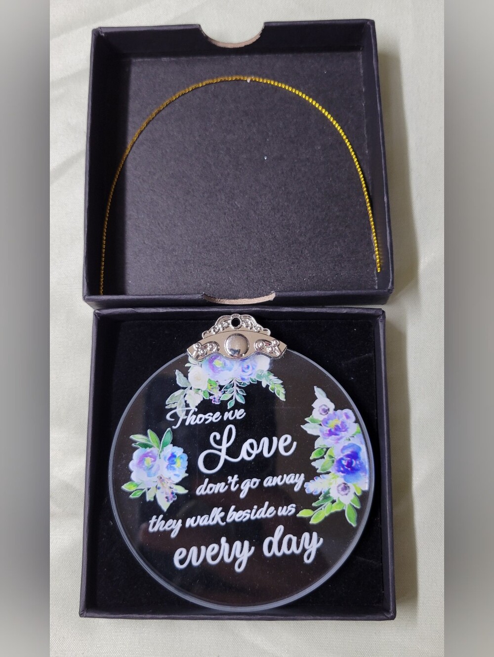 Love Those We Love Floral Acrylic Ornament